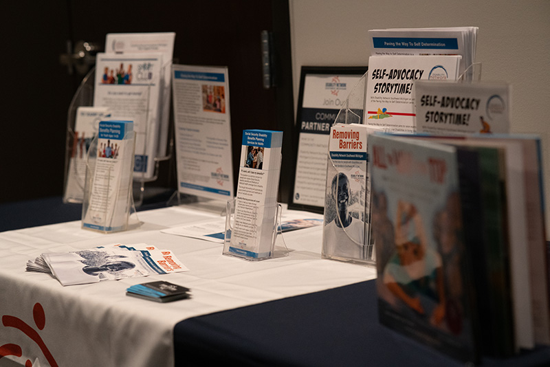 Disability Network Southwest Michigan print materials displayed on a table.